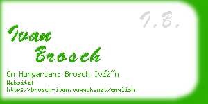 ivan brosch business card